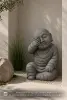 Product image 1 of the product “Seated Monk with Tilted Head, 60 cm Height, Natural Stone ”